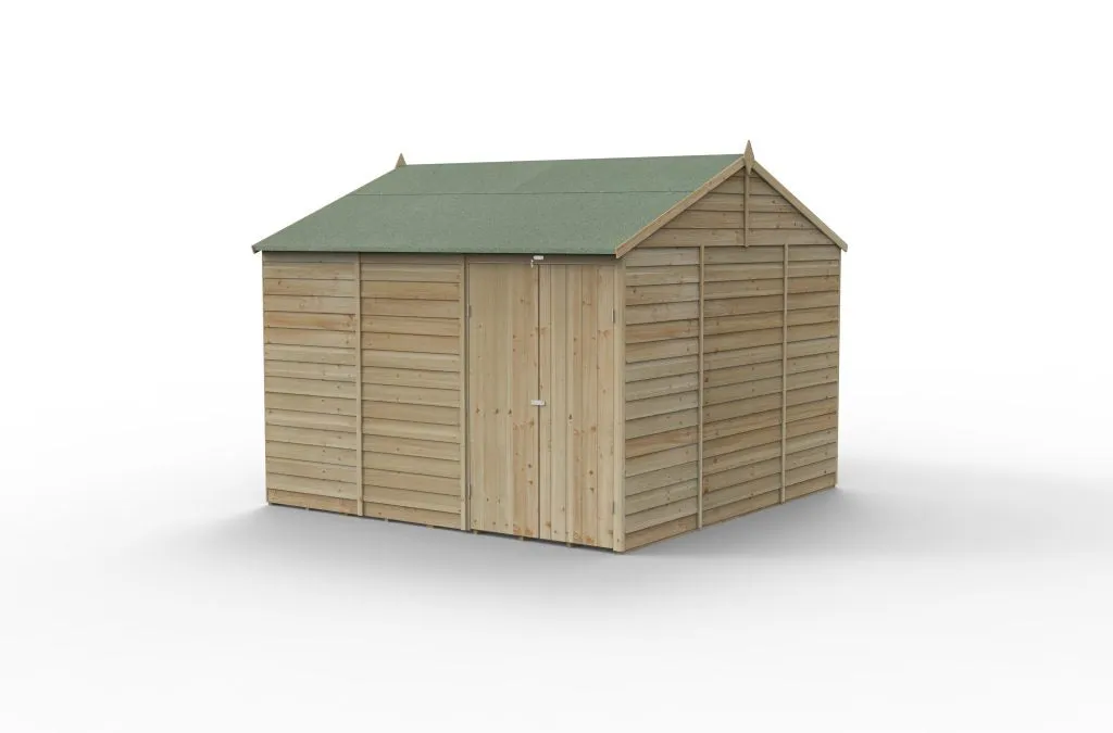 Forest Garden 4life Reverse Apex Shed 10x10 with Double Door and No Windows