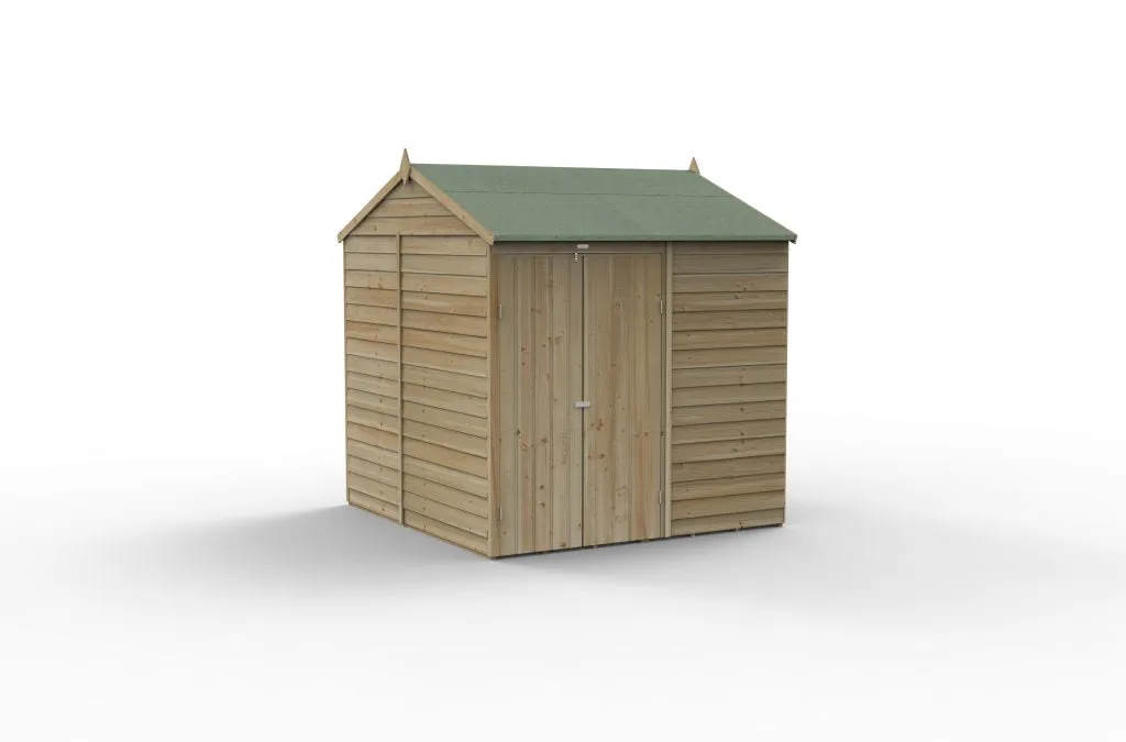 Forest Garden 4life Reverse Apex Shed 7x7 with Double Door and No Windows