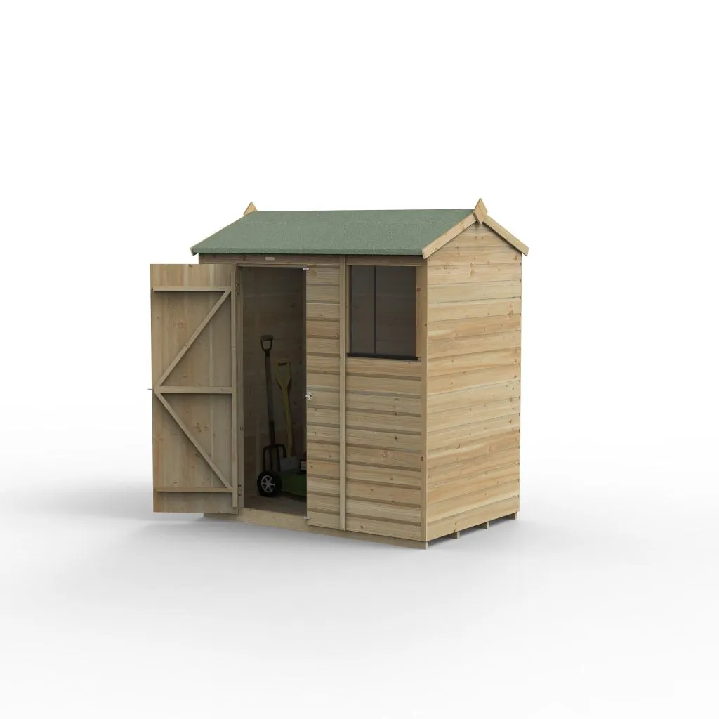 Forest Garden Beckwood 6x4 Reverse Apex Shed with Window