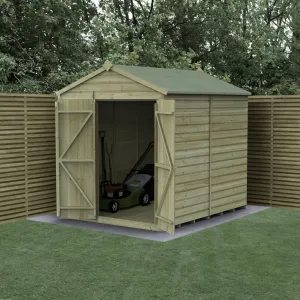 Forest Garden Beckwood 6x8 Apex Shed with No Windows and Double Door