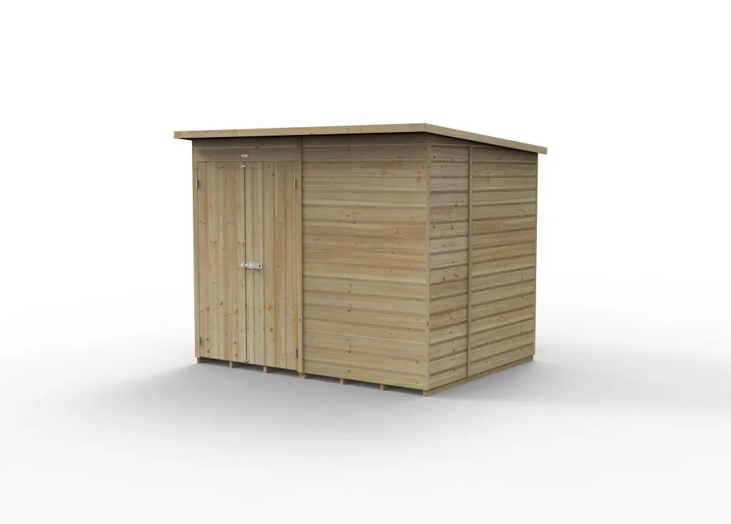 Forest Garden Beckwood 8x6 Pent Shed with Double Door