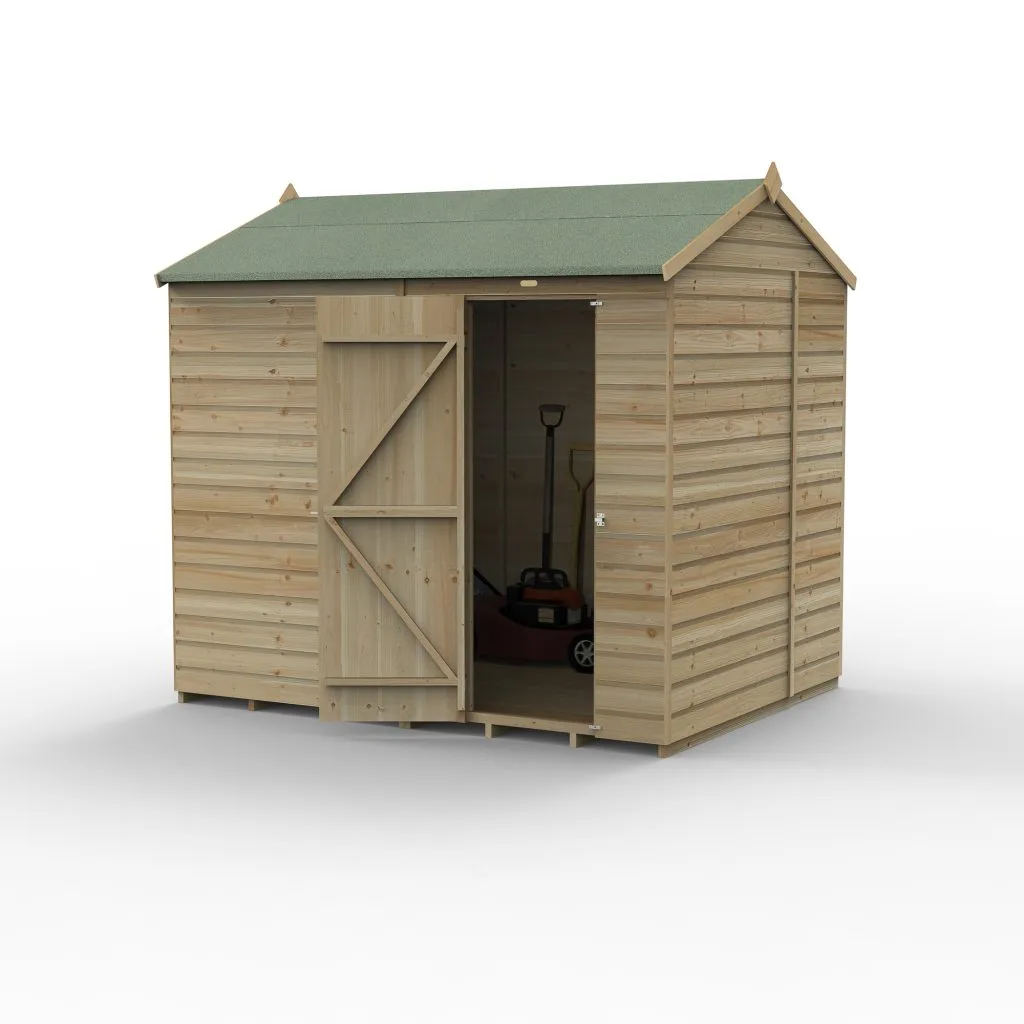 Forest Garden Beckwood 8x6 Reverse Apex Shed without Windows