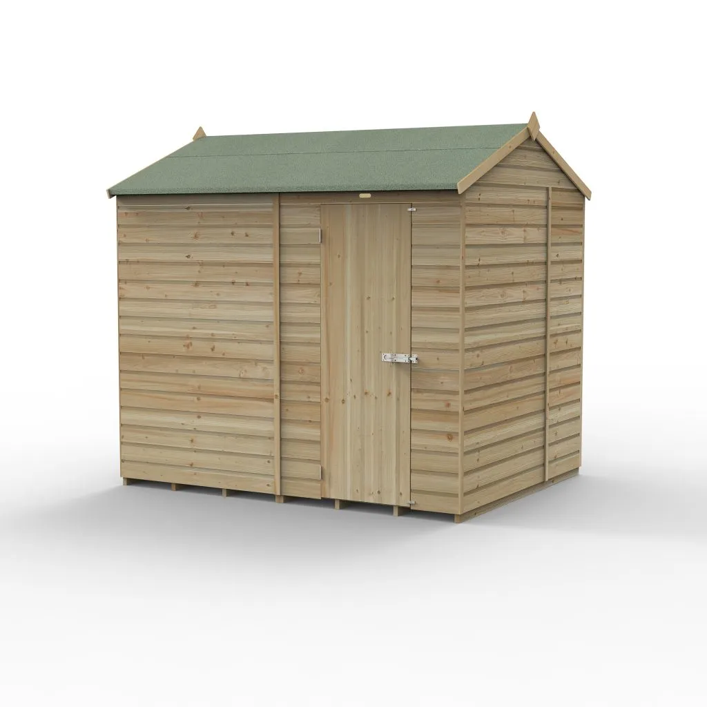 Forest Garden Beckwood 8x6 Reverse Apex Shed without Windows