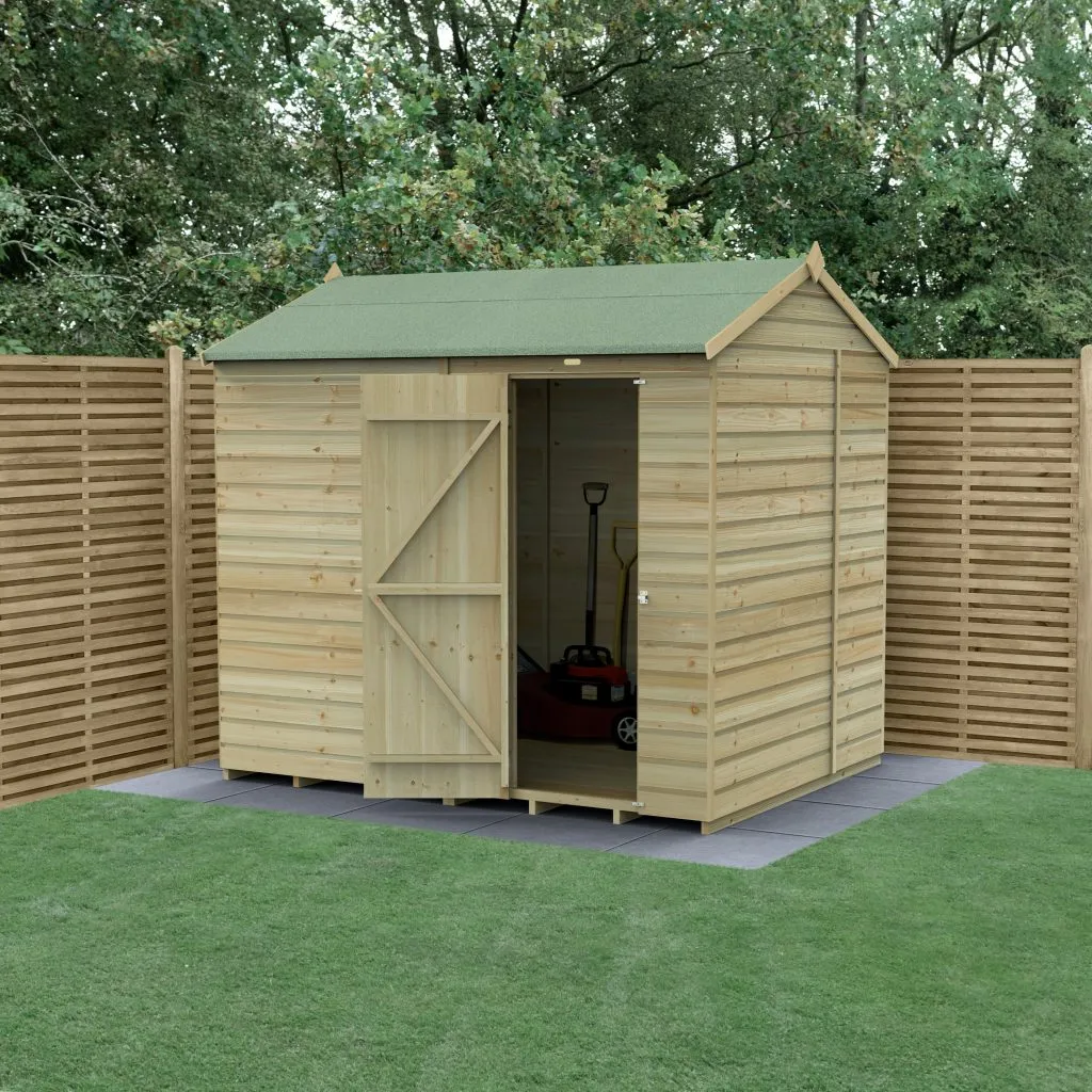Forest Garden Beckwood 8x6 Reverse Apex Shed without Windows