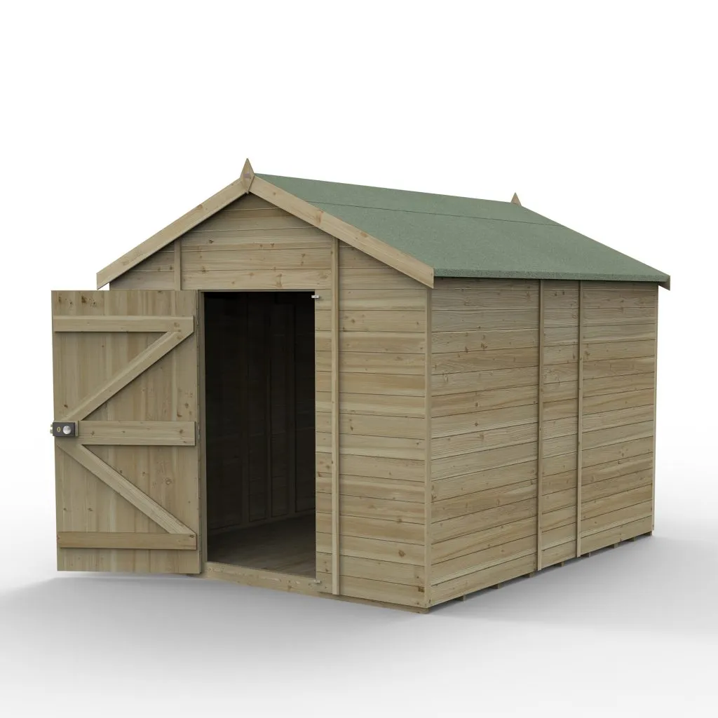 Forest Garden Timberdale 10x8 Apex Shed without Windows