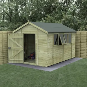 Forest Garden Timberdale 12x8 Apex Shed - Four Windows