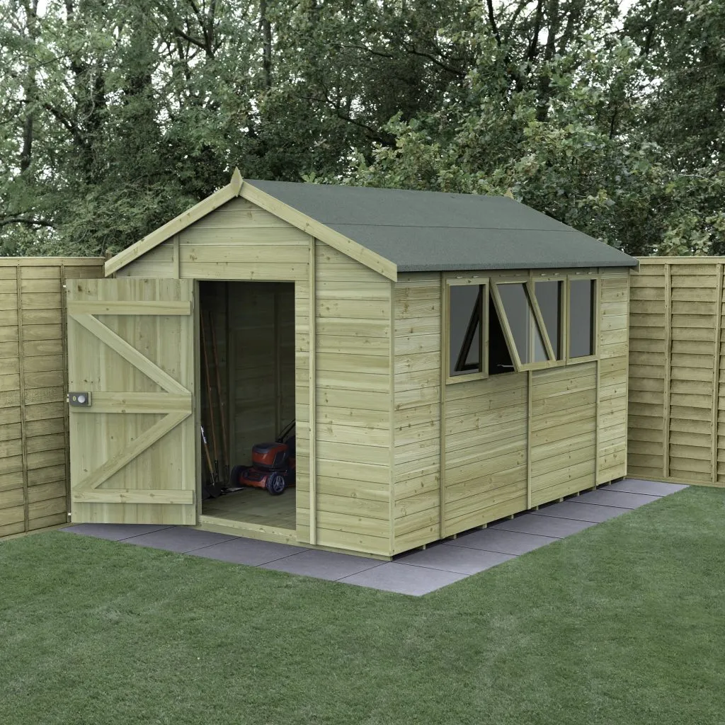 Forest Garden Timberdale 12x8 Apex Shed - Four Windows