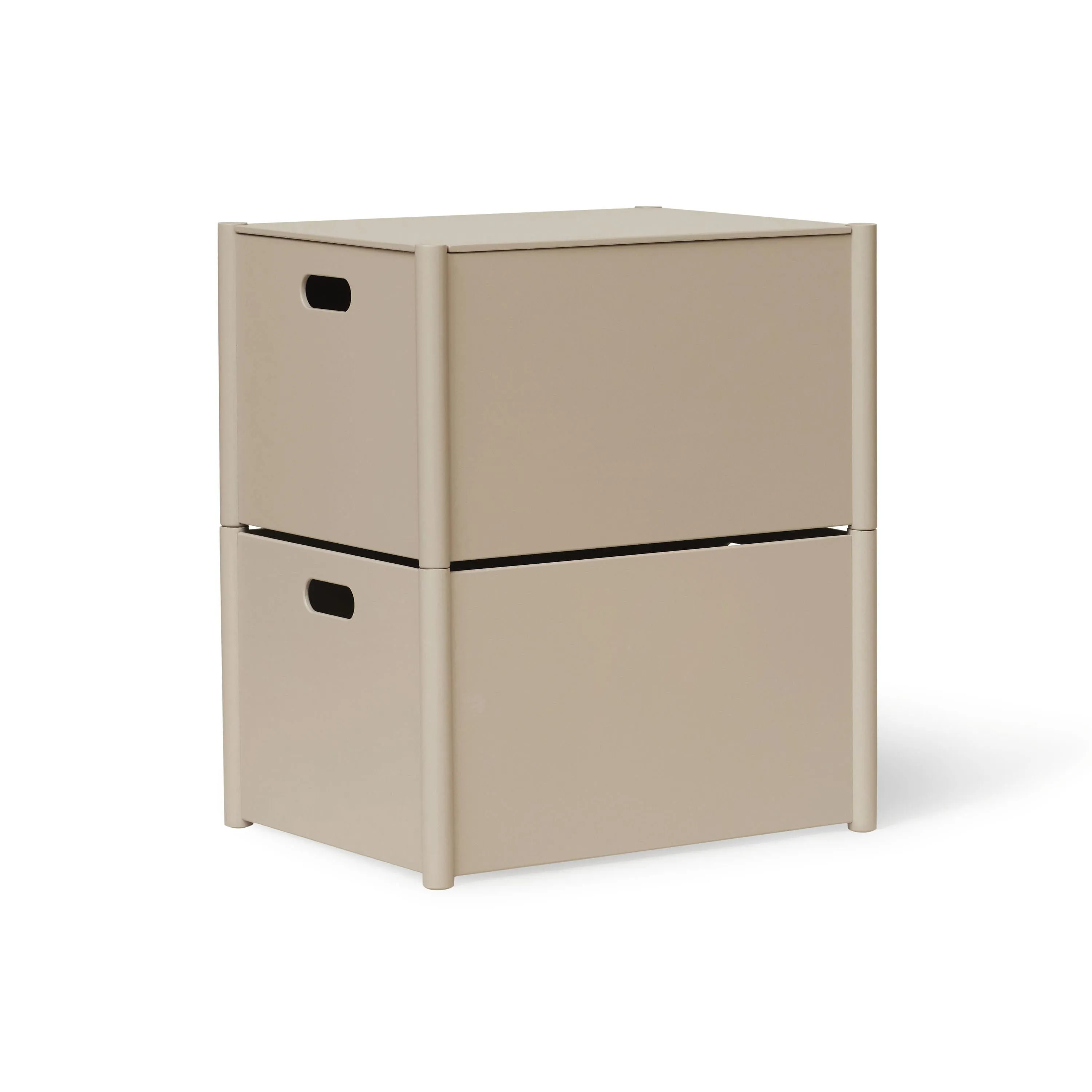 Form & Refine Pillar Storage Box Large. Warm Grey