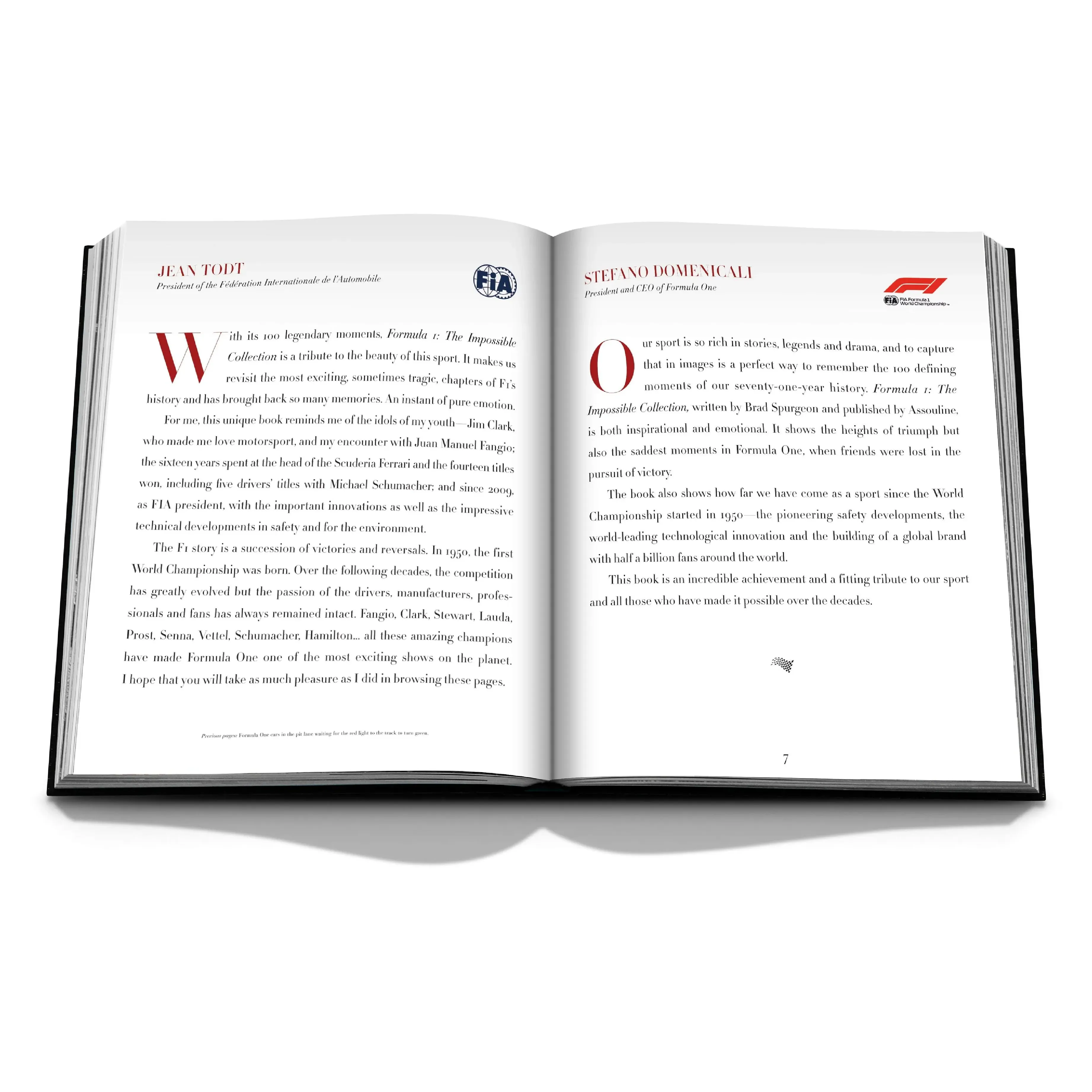 'Formula 1: The Impossible Collection' Book | Brad Spurgeon, Jean Todt