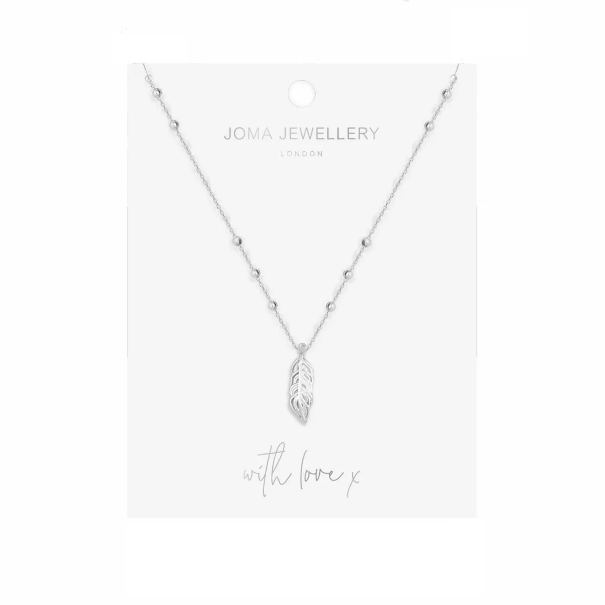 Freya Feather Necklace | Silver Plated