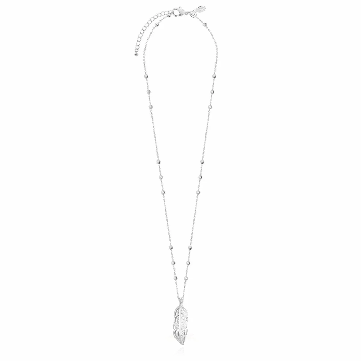 Freya Feather Necklace | Silver Plated
