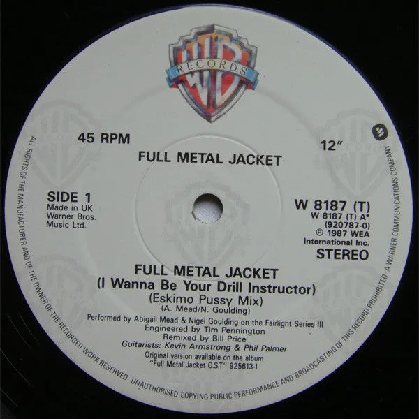 Full Metal Jacket (I Wanna Be Your Drill Instructor) / Sniper