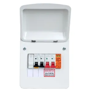 FuseBox EV DIST 100A Main Switch   32A MCB and 32A Type A RCBO   T2 SPD