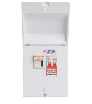 FuseBox SF0100 100A Single Pole Fused Isolator Switch (63,80,100A Fuses)