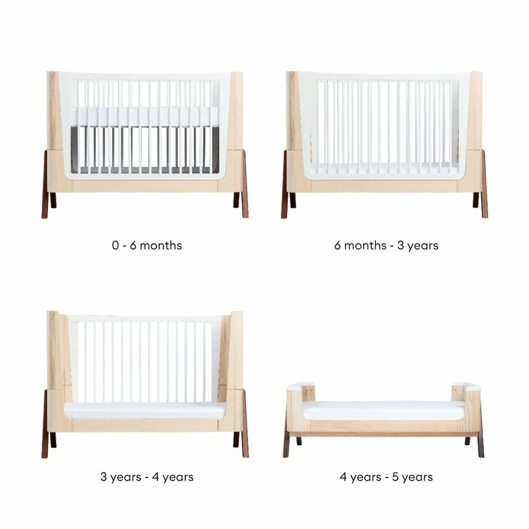 Gaia Baby Hera Cot Bed   Dresser   Wardrobe Three Piece Bundle - Natural   Walnut