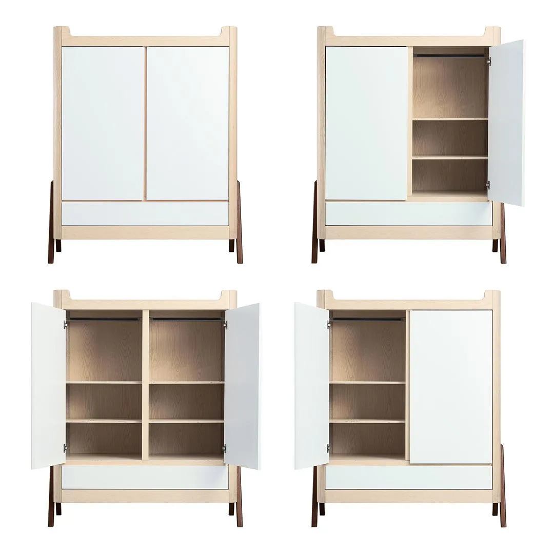 Gaia Baby Hera Cot Bed   Dresser   Wardrobe Three Piece Bundle - Natural   Walnut