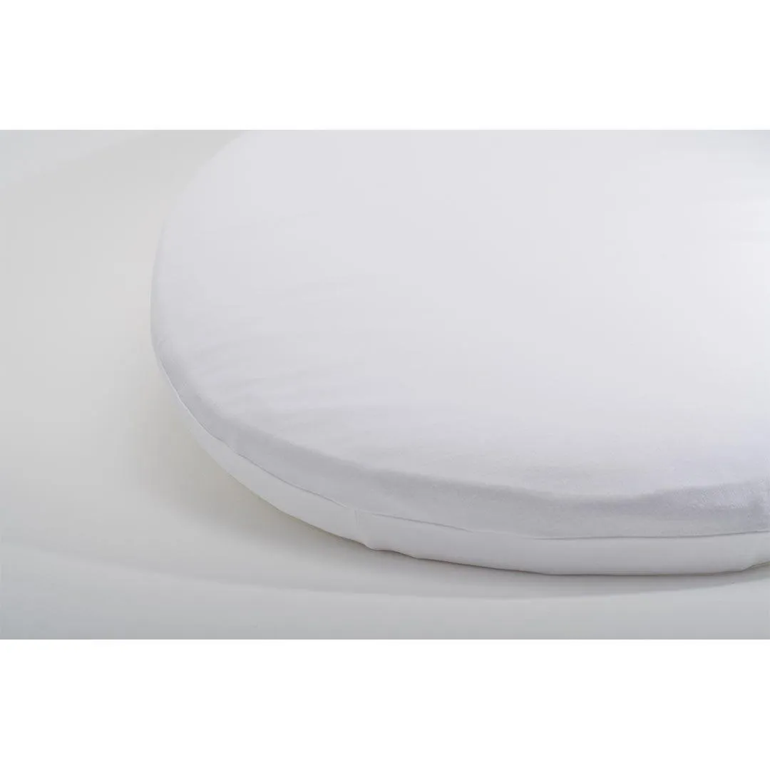 Gaia Baby Mini Cot Fitted Sheets - White - 2 Pack