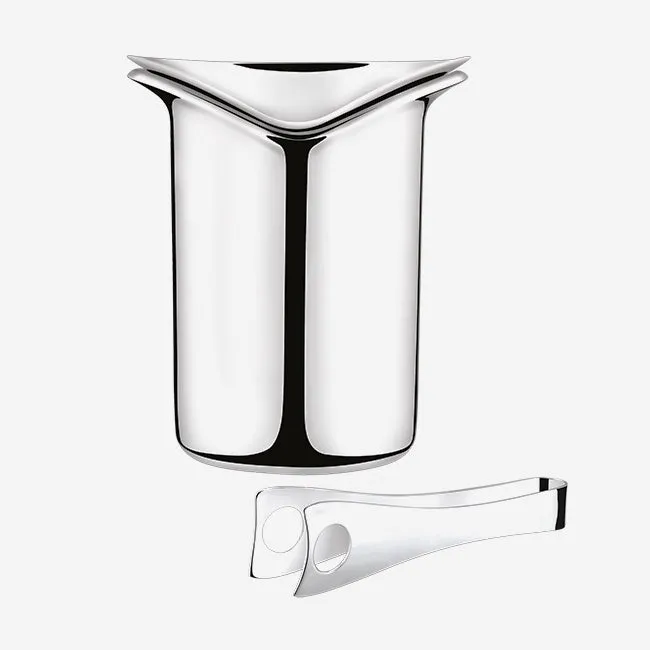 Georg Jensen | Wine & Bar Ice Bucket with Tongs - Silver