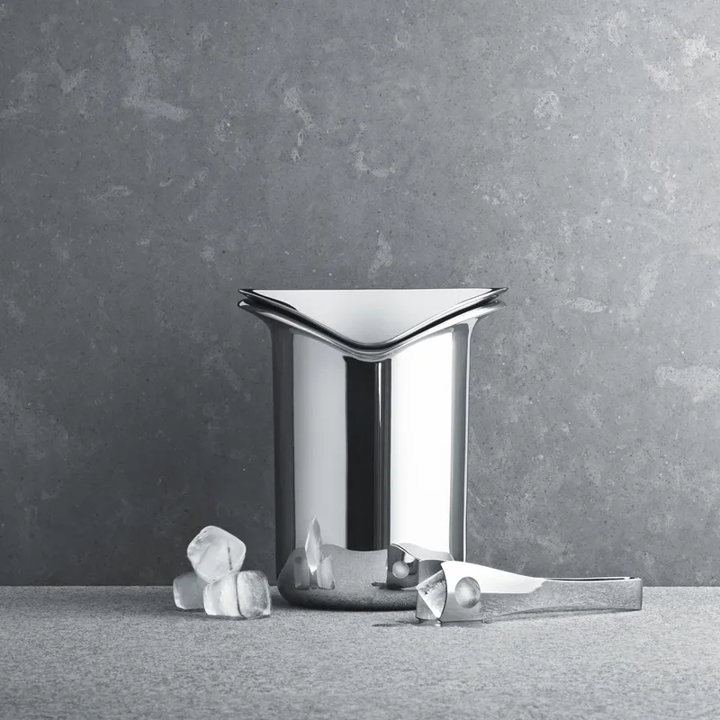 Georg Jensen | Wine & Bar Ice Bucket with Tongs - Silver