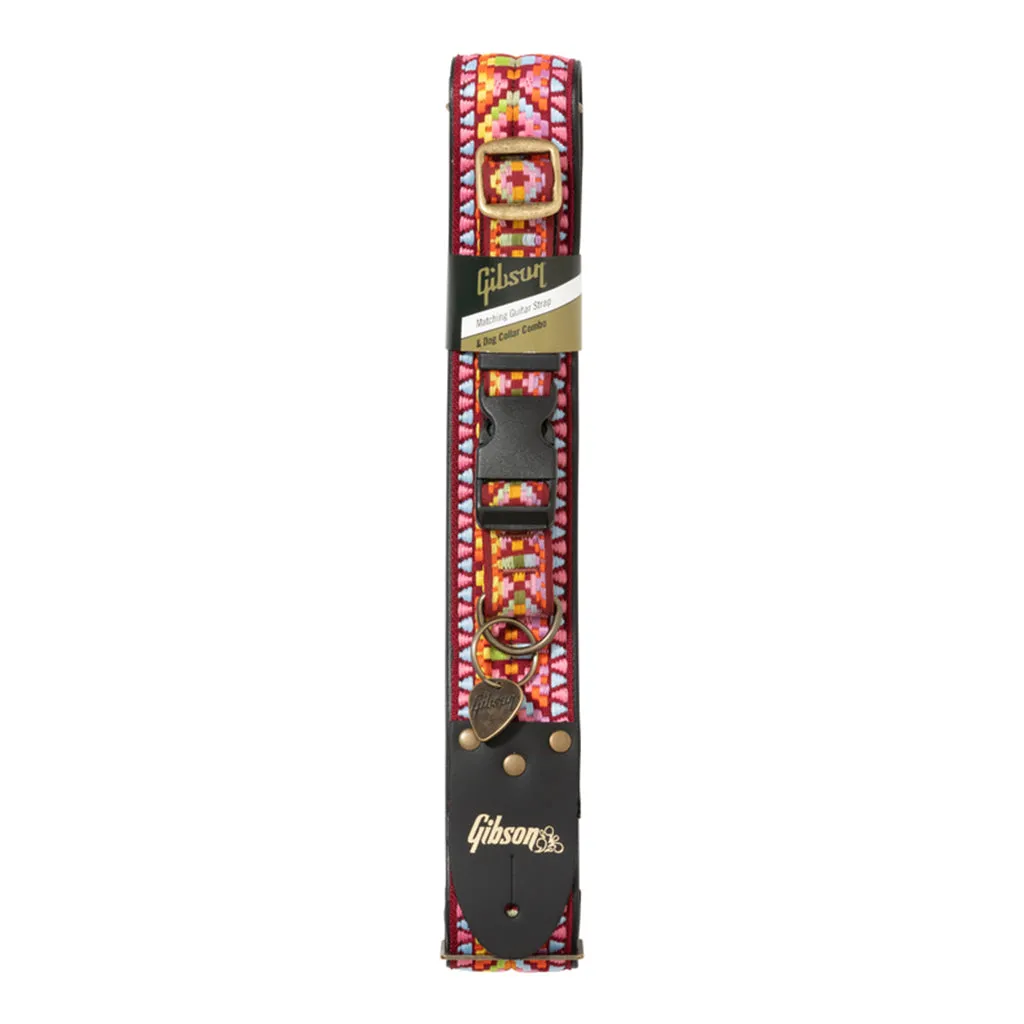 Gibson Dog GTR Strap & Collar Set Pink SM 7-27KG