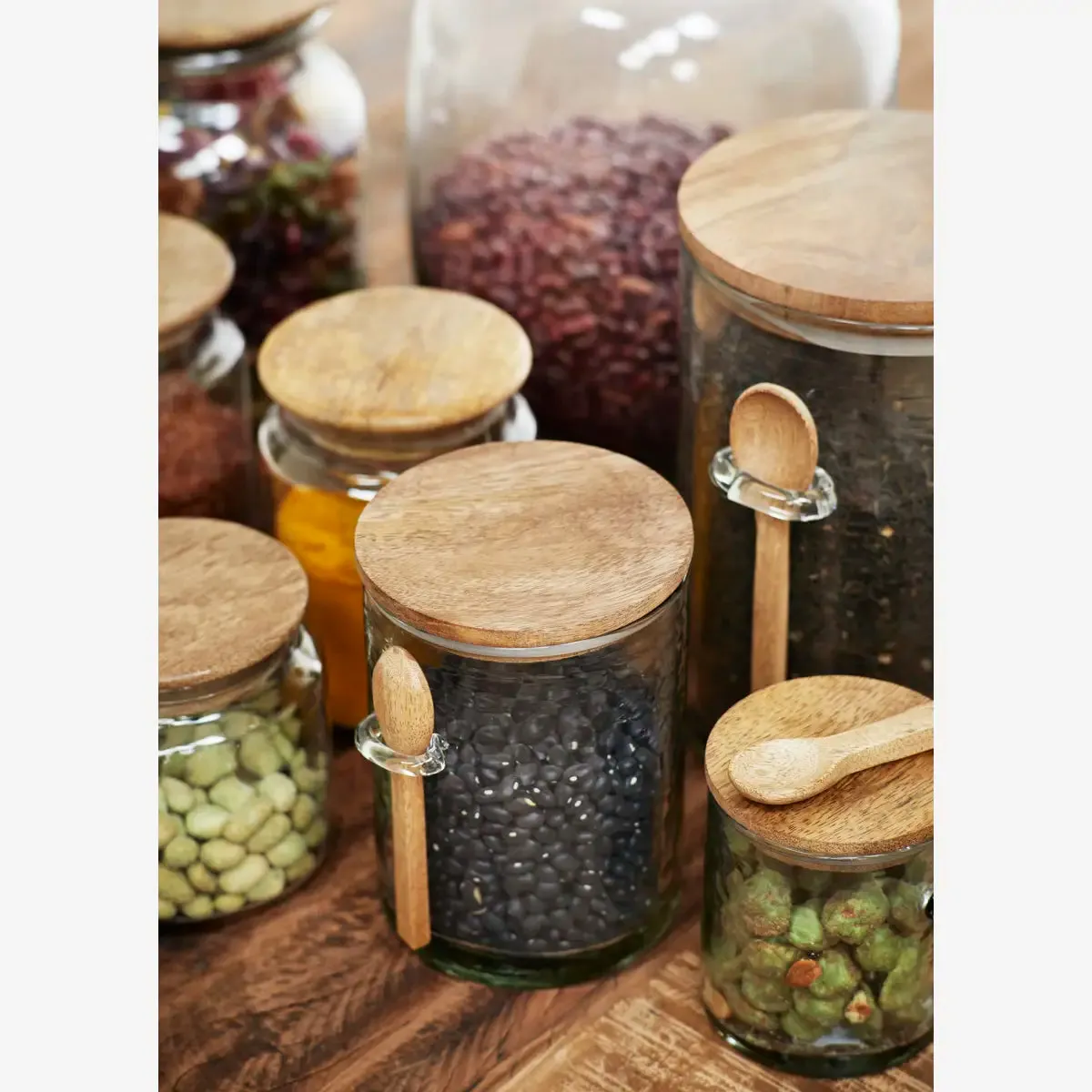 Glass Jar with Spoon