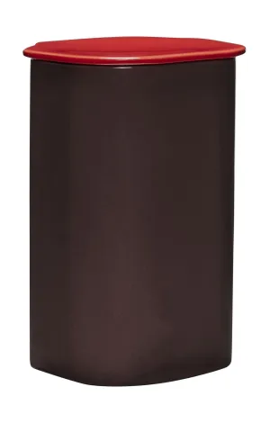 Hübsch Amare Storage With Lid Large, Sand/Brown