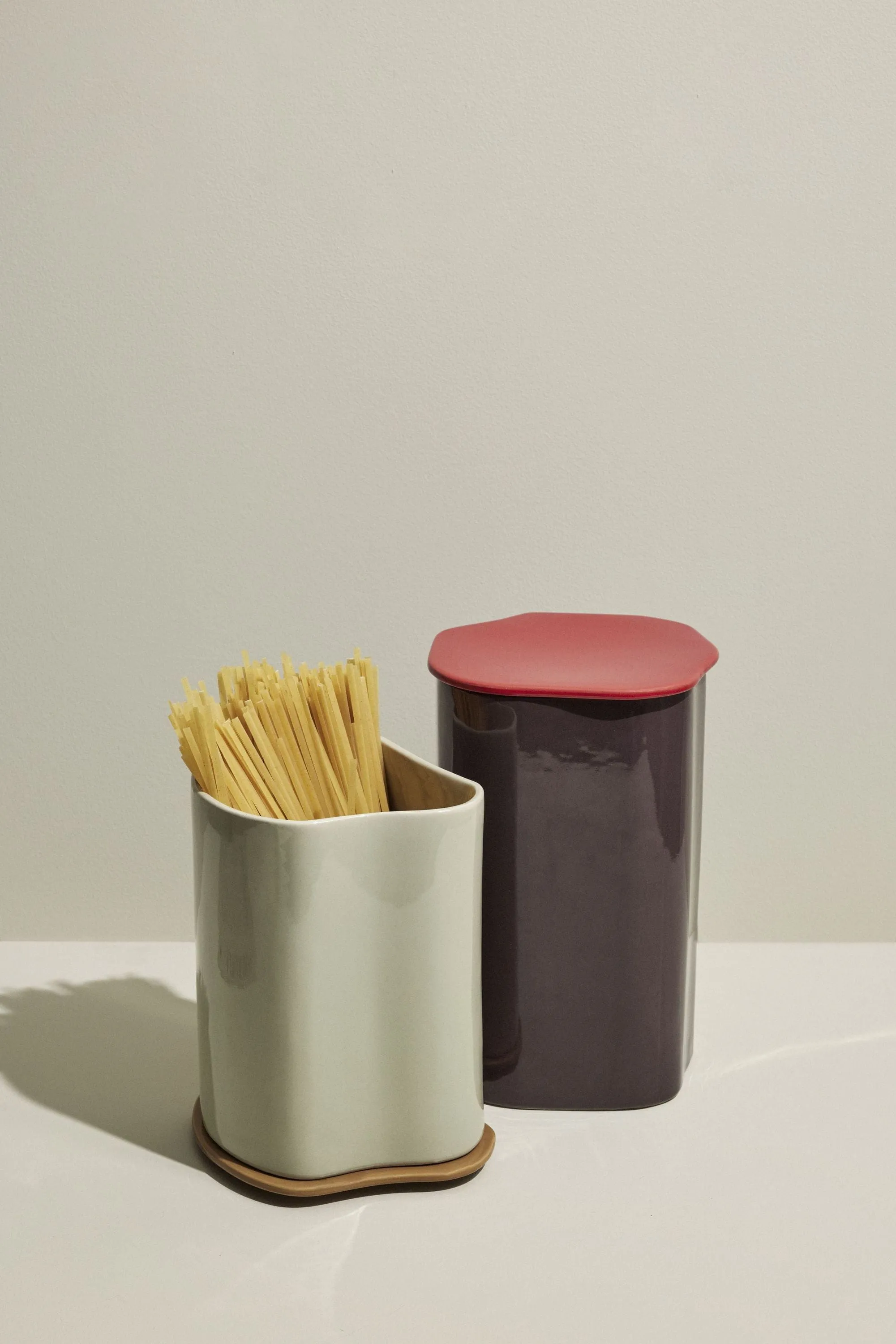 Hübsch Amare Storage With Lid Large, Sand/Brown