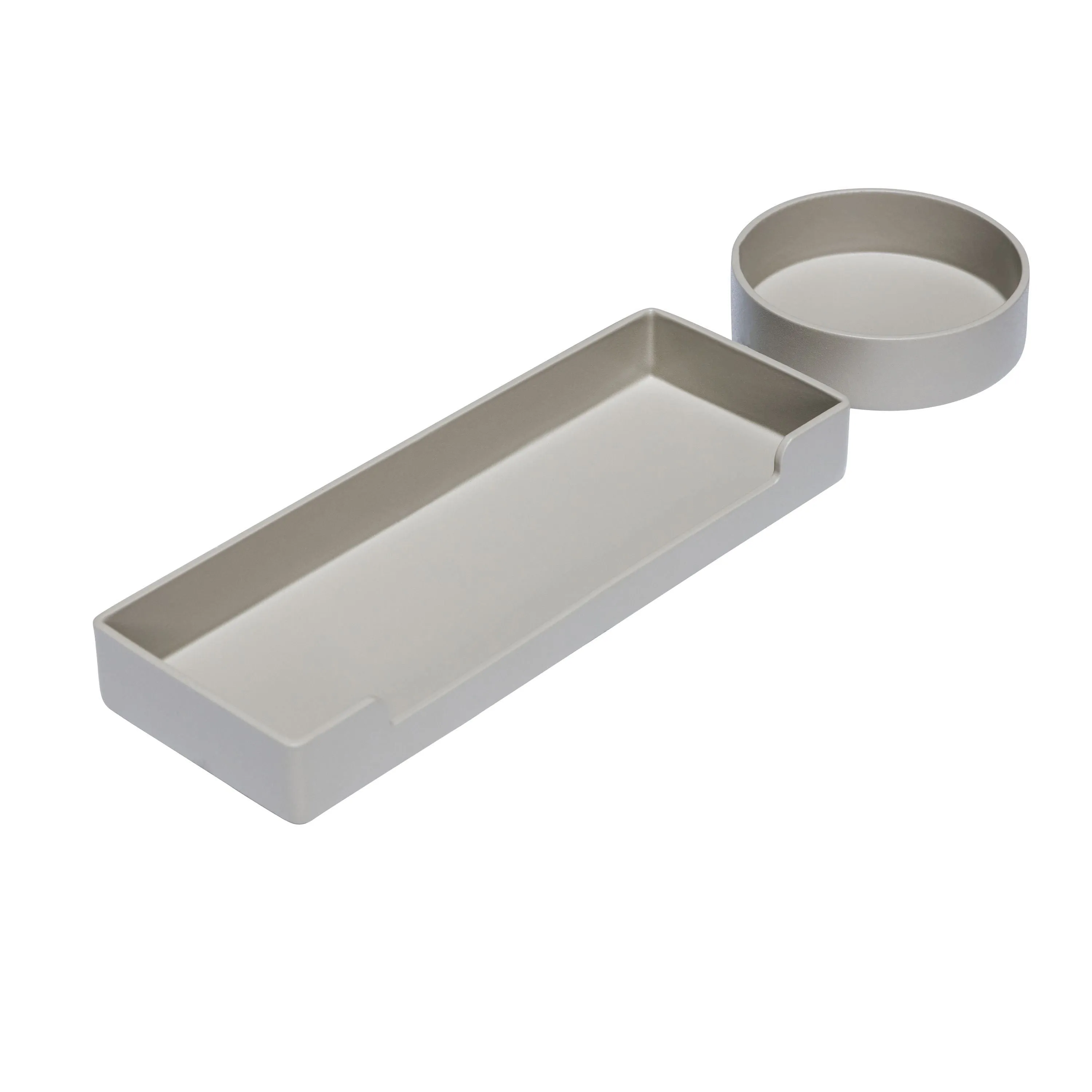 Hübsch District Storage Tray Round, Light Grey