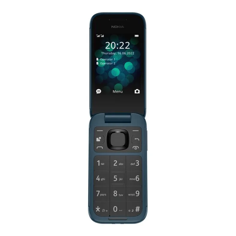HMD Nokia 2660 Flip - 4G, VoLTE, 2,8" 1,77", 0,3MP, 48MB/128MB, Blue