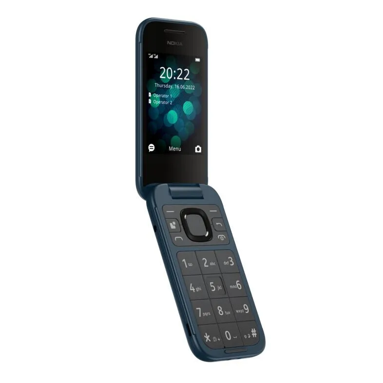 HMD Nokia 2660 Flip - 4G, VoLTE, 2,8" 1,77", 0,3MP, 48MB/128MB, Blue