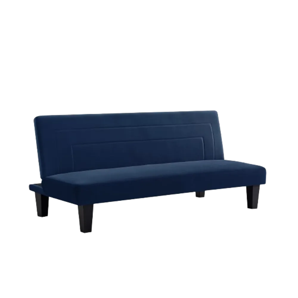 Home Basics Fabric Sofa Bed Blue #4546