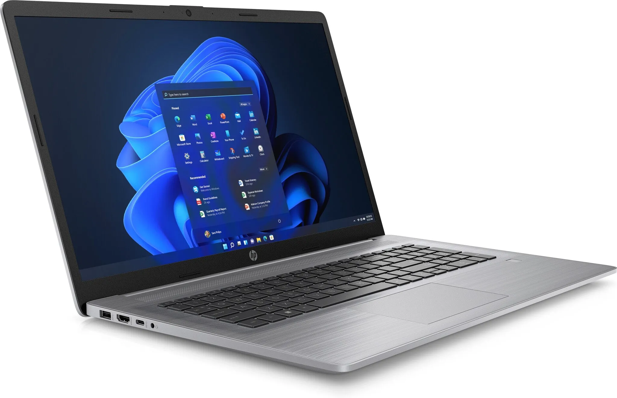 HP 470 G9 17.3" Laptop - Intel Core i5-1235U, 16GB RAM, 512GB SSD, Full HD, Windows 11 Pro, Silver
