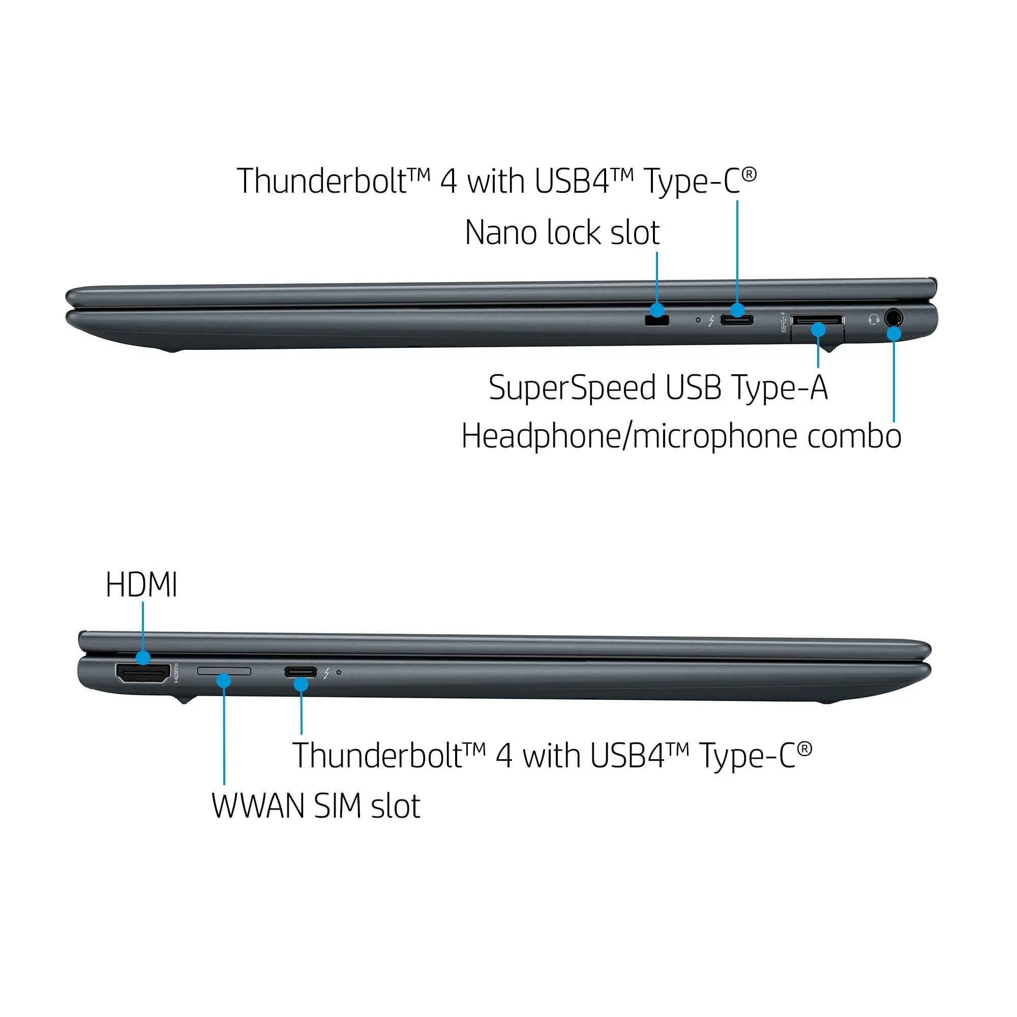 HP Elite Dragonfly G3 13.5" Laptop - Intel Core i7-1255U, 16GB RAM, 512GB SSD, WUXGA , Windows 11 Pro, Blue