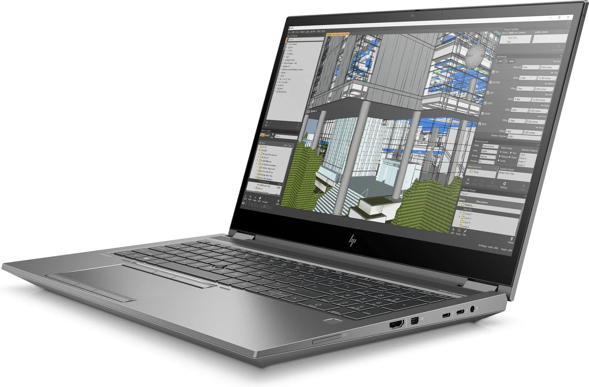 HP ZBook Fury 15.6 G8 Mobile Thin Client - Intel Core i7-11800H, 16GB RAM, 512GB SSD, Full HD, Windows 10 Pro, Grey