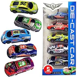 Huada Die-Cast Pull Back Car 5pc 3 x 6 x 2cm