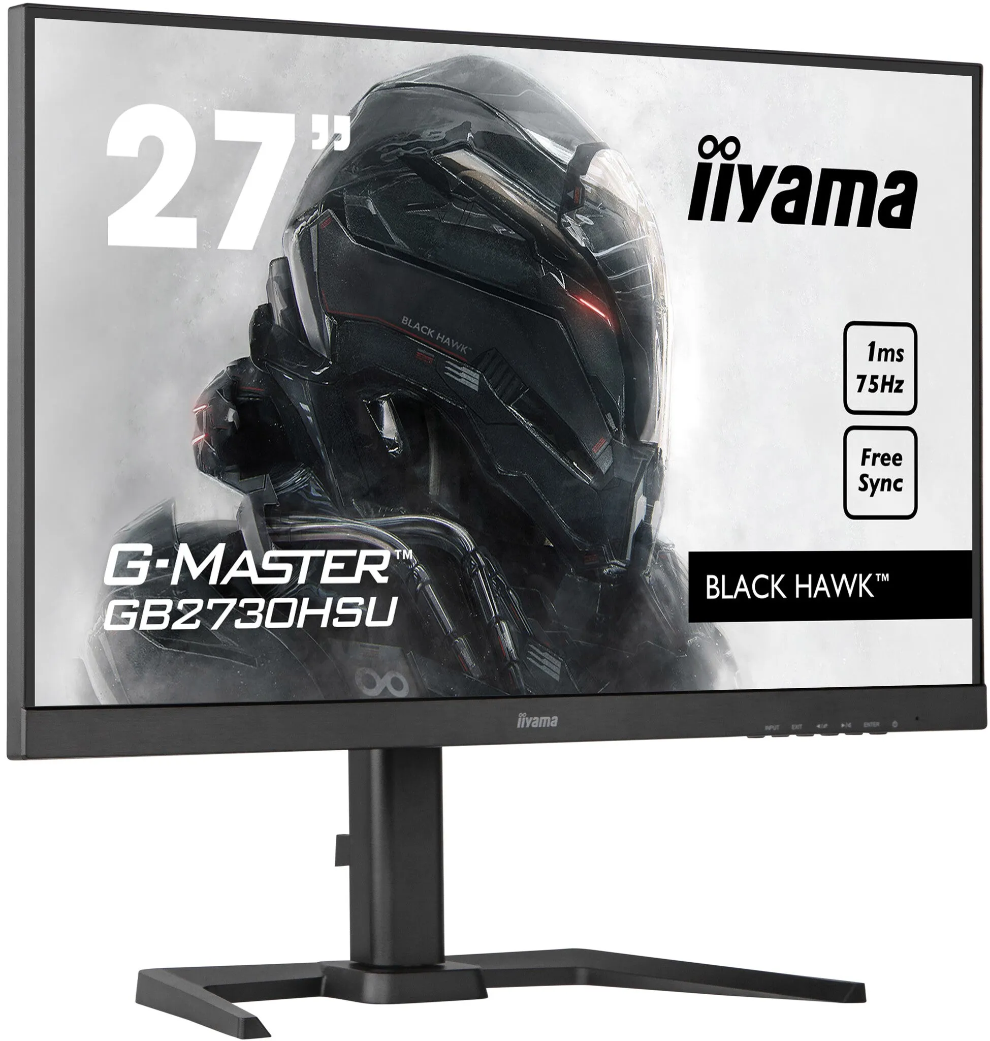 iiyama Black Hawk G-MASTER GB2730HSU-B5 27" Full HD Gaming Monitor - 75Hz, 1ms, TN, AMD FreeSync, Height Adjustable, Speakers, Black