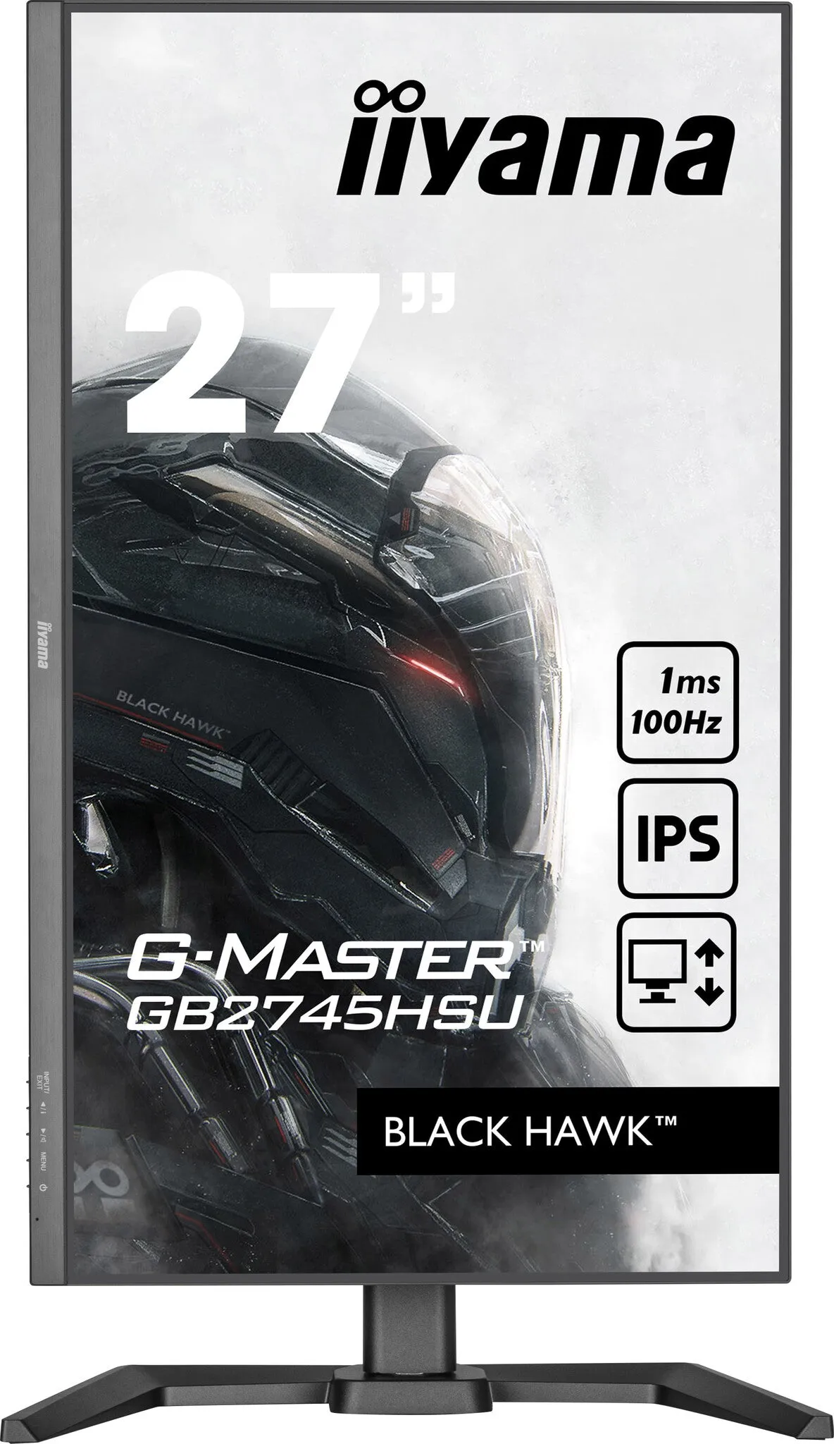 iiyama G-MASTER Black Hawk GB2745HSU-B1 27" Full HD Gaming Monitor - 100Hz, 1ms, IPS, AMD FreeSync, Height Adjustable, Speakers, Black