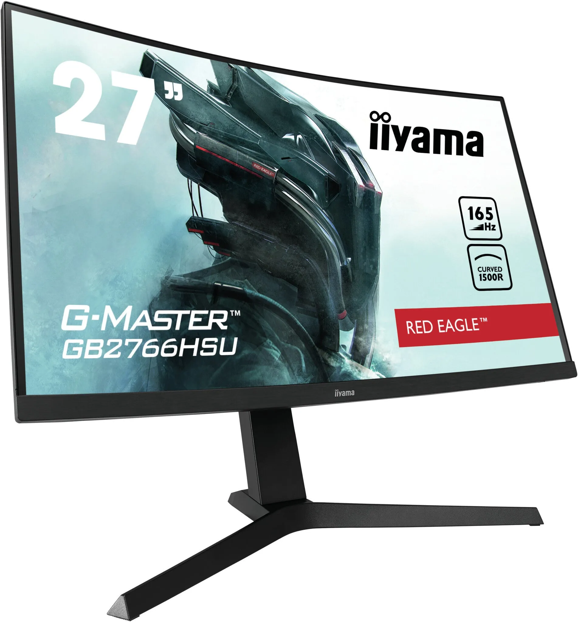 iiyama G-MASTER GB2766HSU-B1 27" Full HD Curved Gaming Monitor - 165Hz, 1ms, VA, AMD FreeSync Premium, Height Adjustable, Speakers, Black