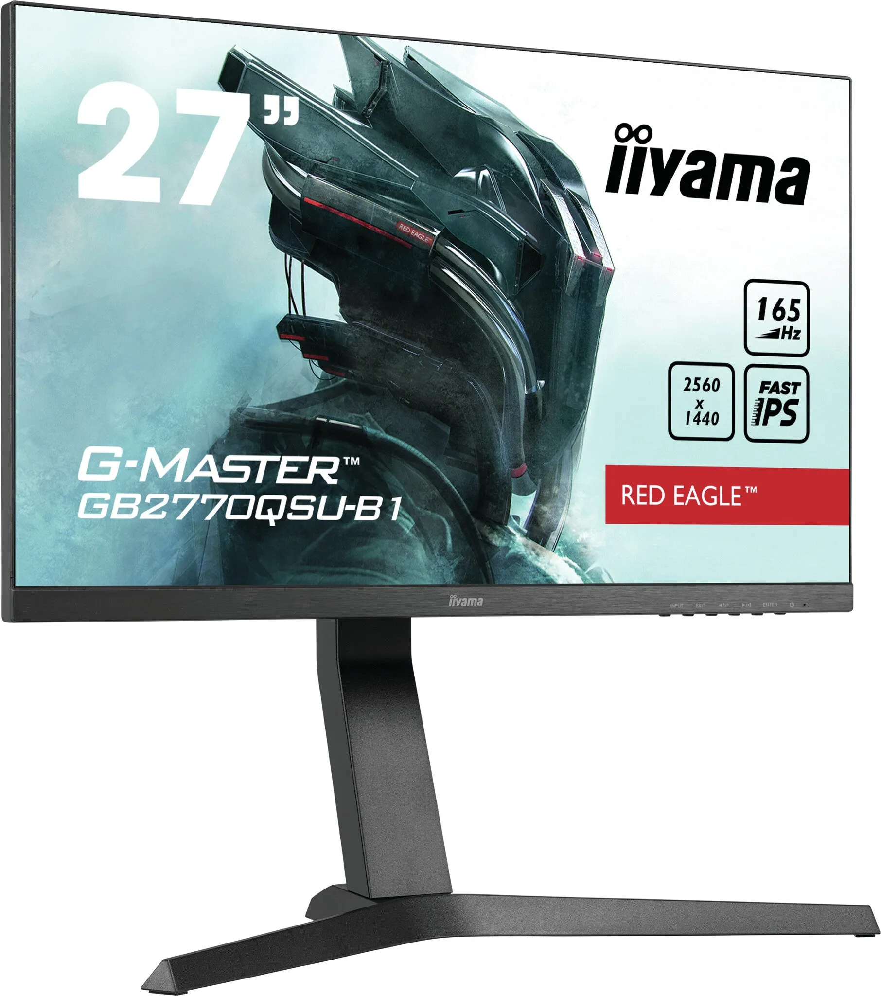 iiyama GB2770QSU-B1 27" Wide Quad HD Gaming Monitor - 165Hz, 0.5ms, IPS, AMD FreeSync Premium Pro, Height Adjustable, Speakers, Black