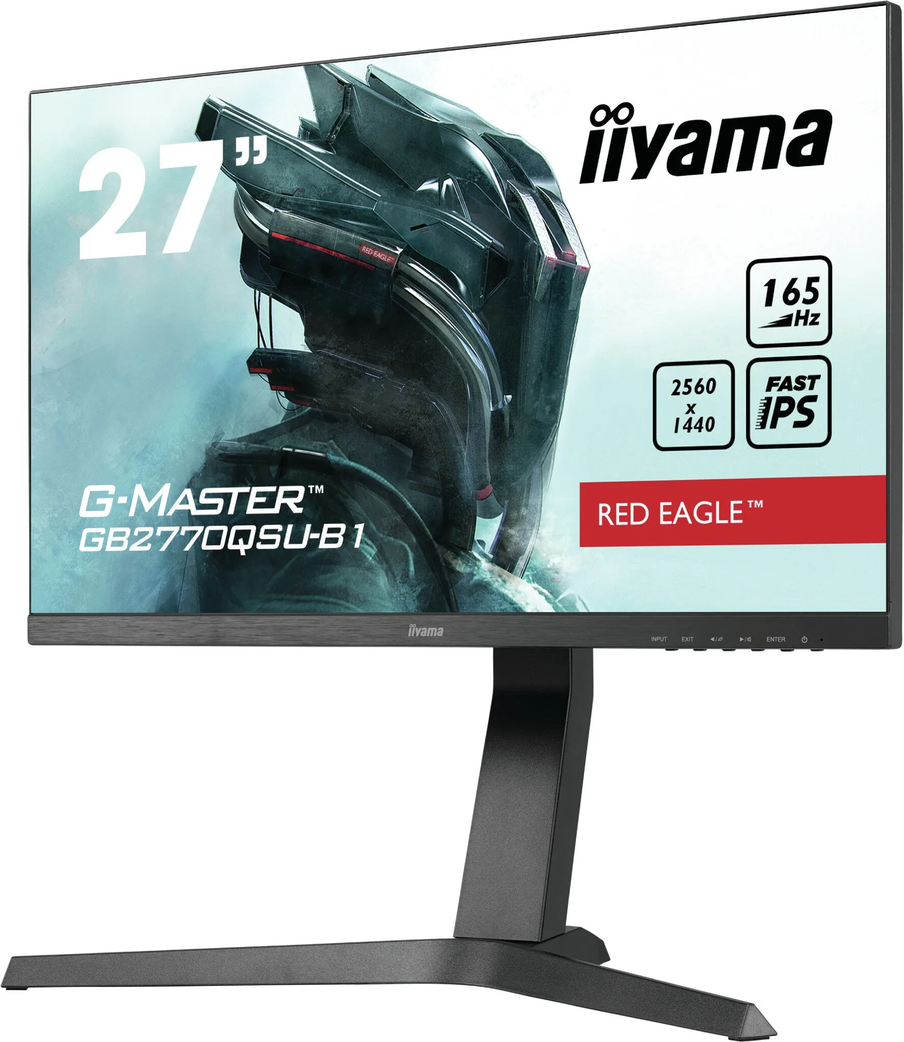 iiyama GB2770QSU-B1 27" Wide Quad HD Gaming Monitor - 165Hz, 0.5ms, IPS, AMD FreeSync Premium Pro, Height Adjustable, Speakers, Black
