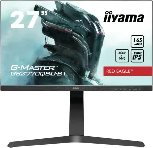 iiyama GB2770QSU-B1 27" Wide Quad HD Gaming Monitor - 165Hz, 0.5ms, IPS, AMD FreeSync Premium Pro, Height Adjustable, Speakers, Black