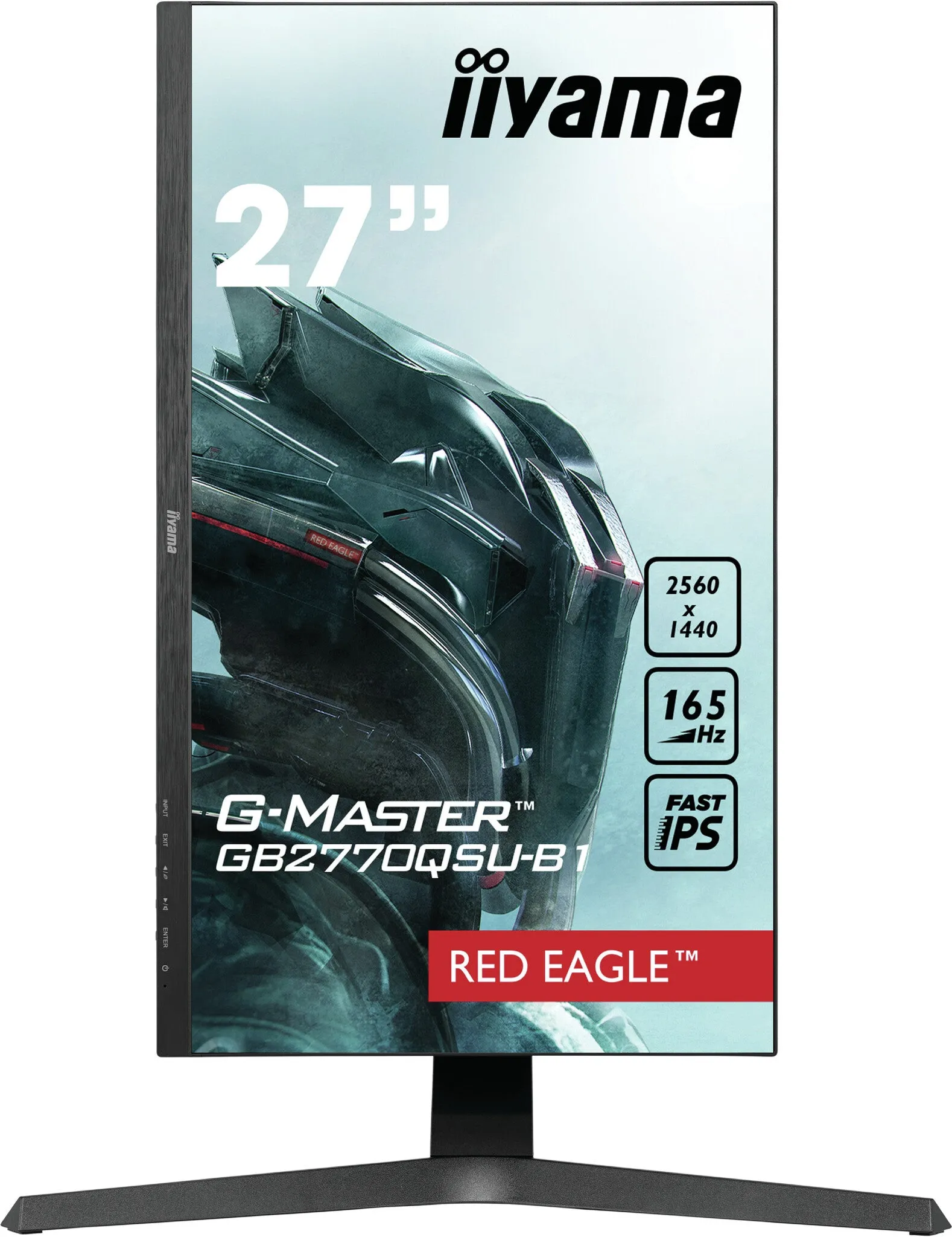 iiyama GB2770QSU-B1 27" Wide Quad HD Gaming Monitor - 165Hz, 0.5ms, IPS, AMD FreeSync Premium Pro, Height Adjustable, Speakers, Black