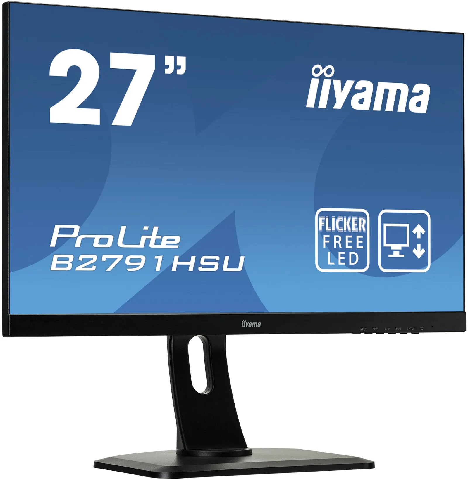 iiyama ProLite B2791HSU-B1 27" Full HD Gaming Monitor - 1ms, TN, AMD FreeSync, Height Adjustable, Speakers, Black