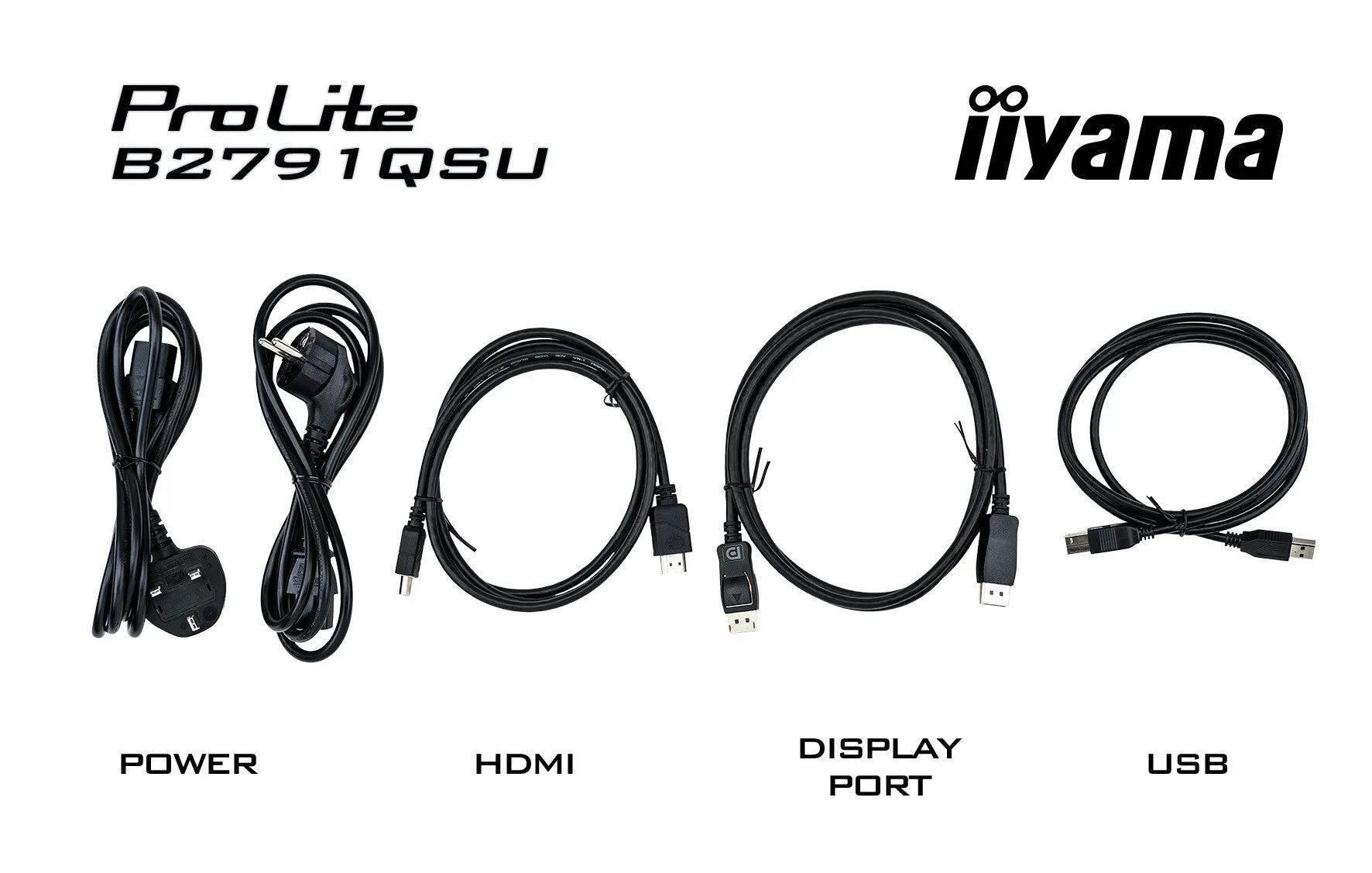 iiyama ProLite B2791QSU-B1 27" Quad HD Monitor - 75Hz, 1ms, TN, Speakers, Black