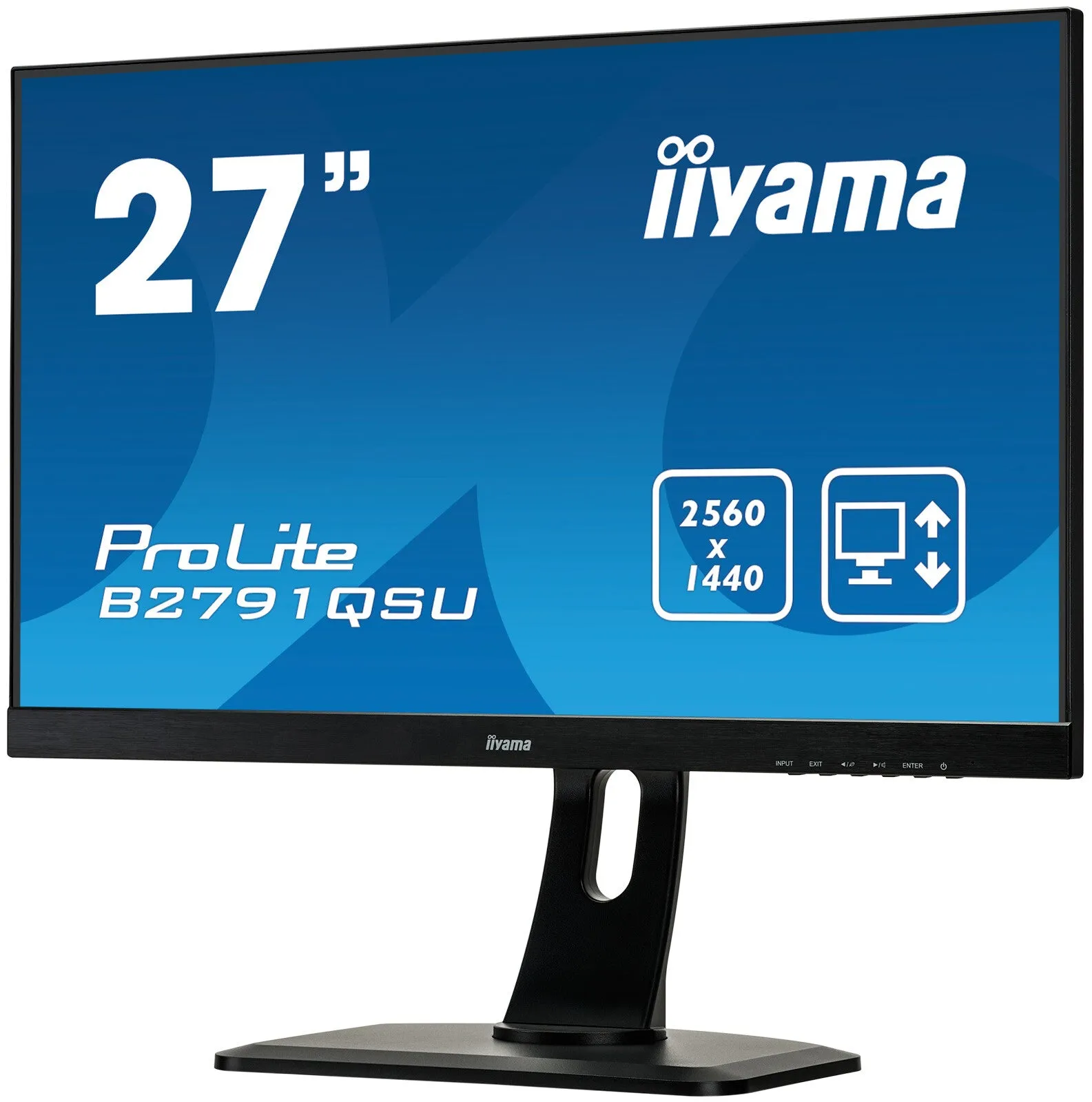 iiyama ProLite B2791QSU-B1 27" Quad HD Monitor - 75Hz, 1ms, TN, Speakers, Black
