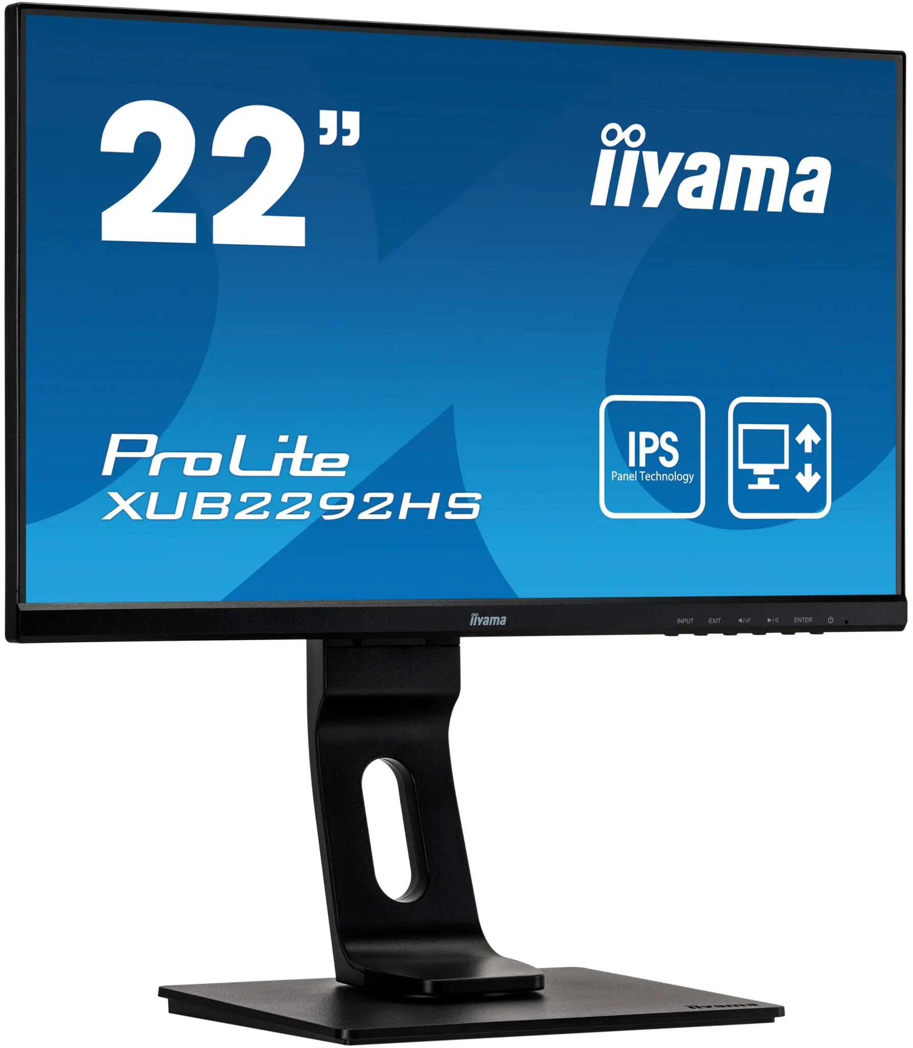 iiyama ProLite XUB2292HS-B1 21.5" Full HD Monitor - 75Hz, 4ms, IPS, Height Adjustable, Speakers, Black