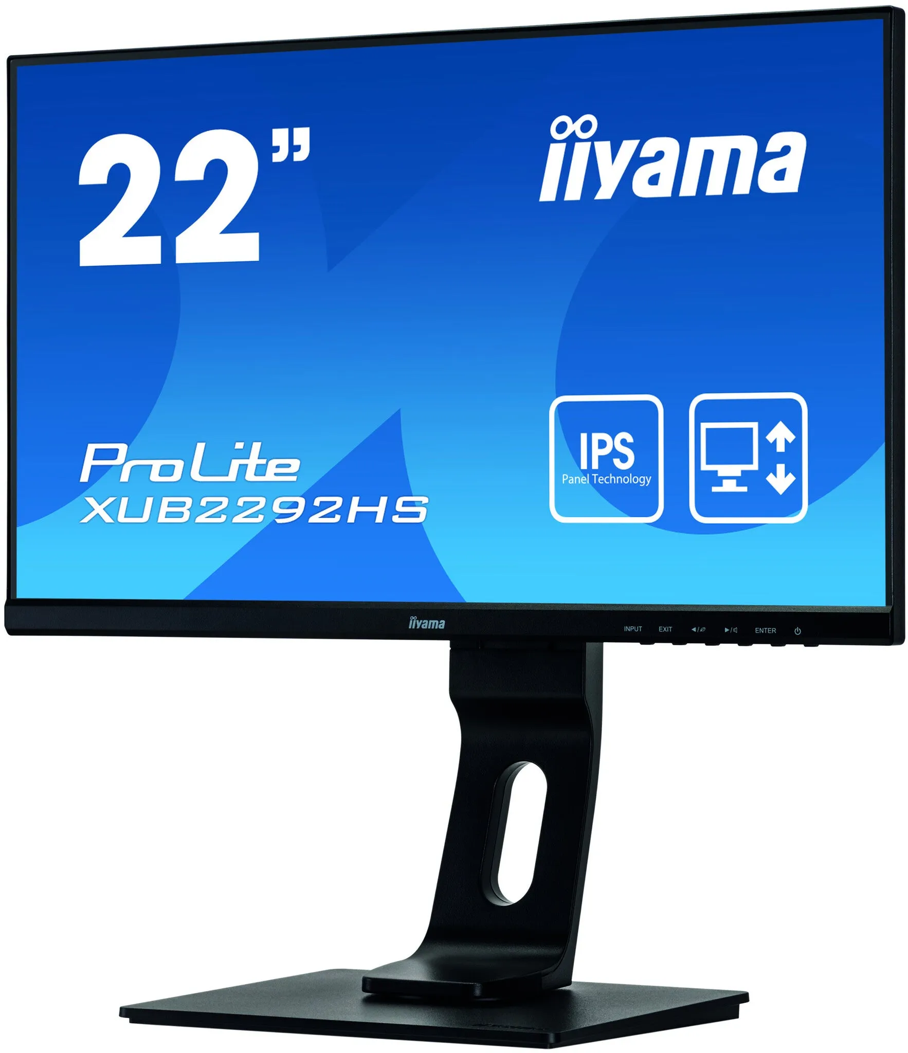 iiyama ProLite XUB2292HS-B1 21.5" Full HD Monitor - 75Hz, 4ms, IPS, Height Adjustable, Speakers, Black