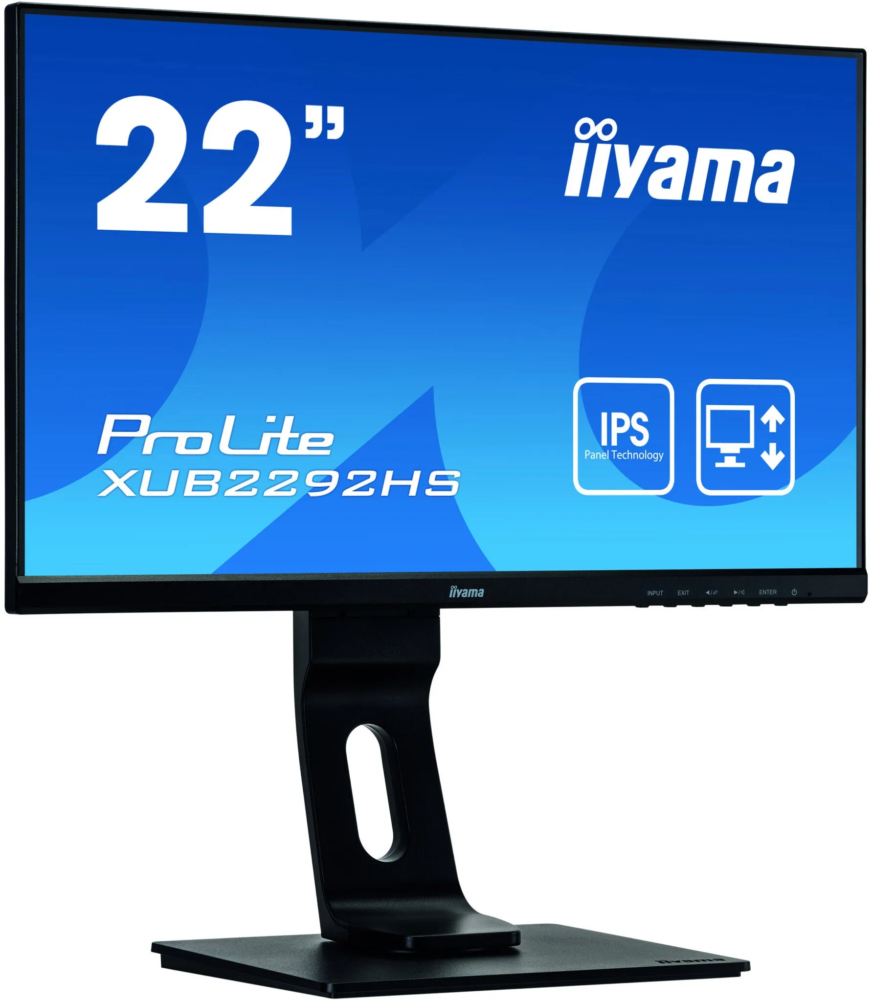 iiyama ProLite XUB2292HS-B1 21.5" Full HD Monitor - 75Hz, 4ms, IPS, Height Adjustable, Speakers, Black