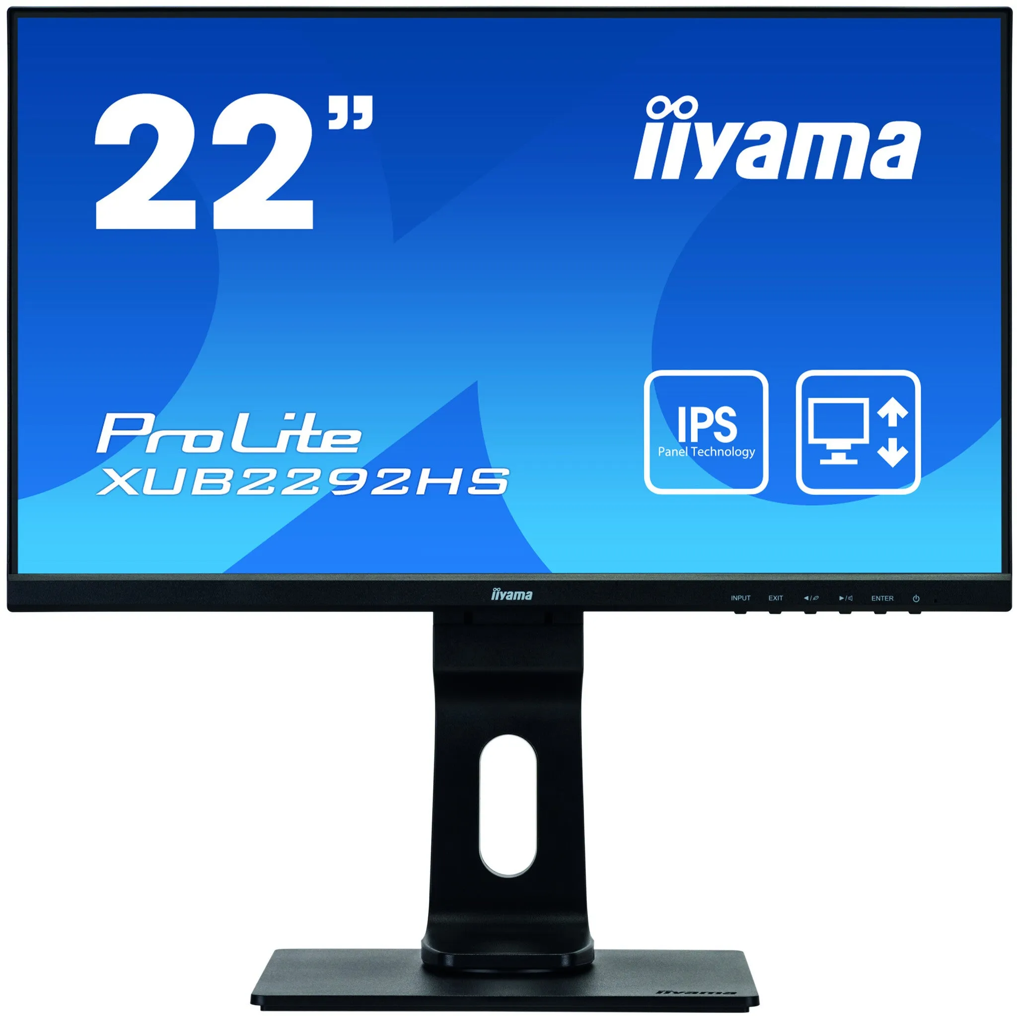 iiyama ProLite XUB2292HS-B1 21.5" Full HD Monitor - 75Hz, 4ms, IPS, Height Adjustable, Speakers, Black