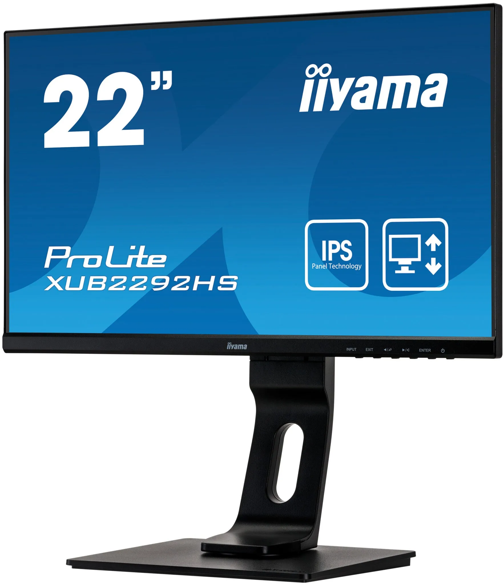 iiyama ProLite XUB2292HS-B1 21.5" Full HD Monitor - 75Hz, 4ms, IPS, Height Adjustable, Speakers, Black